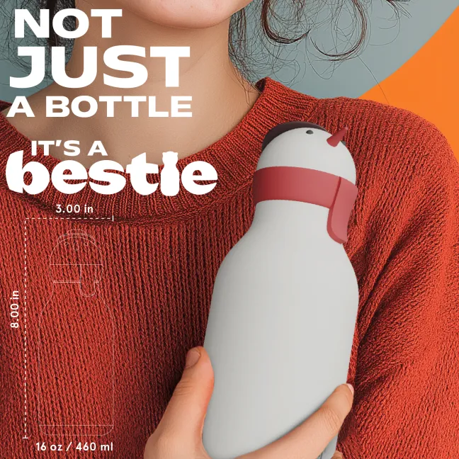 ASOBU® Bestie Trinkflasche 460ml Schneemann