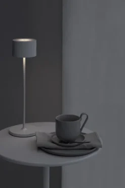 Blomus Mobile LED-Tischleuchte FAROL Warm Gray