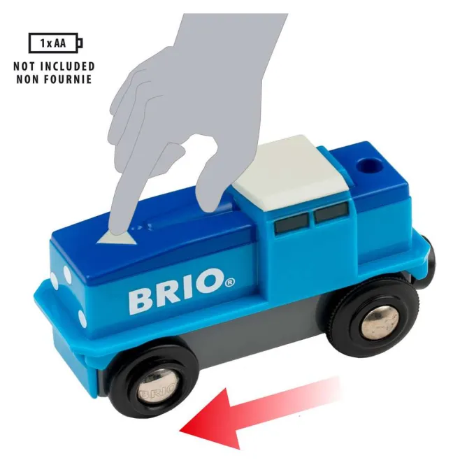 Brio Blaue Batterie Frachtlok 33130