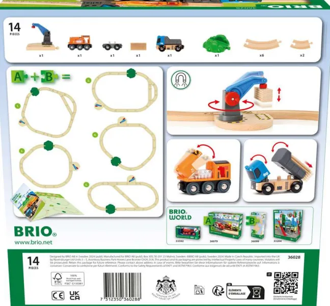 Brio Güterzug Starterset mit Kran 36028