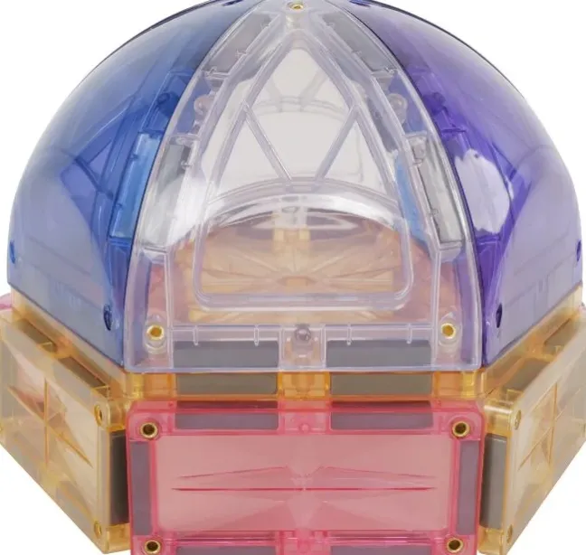 Cleverclixx® Magentbausteine Small Curved Dome Pack Pastell 34 Teile