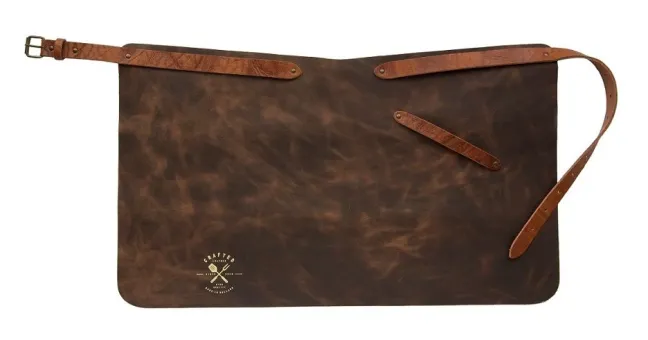Crafted Lederschürze Rustic Apron kurz braun 100214