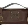 Crafted Messerrolle aus Leder mit 7 Taschen braun