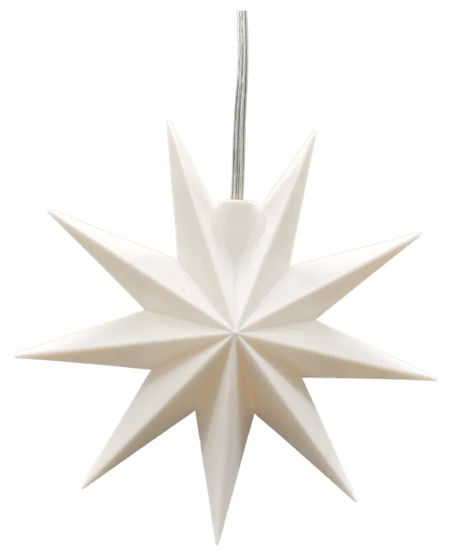 DecoTrend Sterntaler Fensterstern 9 Zacker Ø11,5cm Batterie Indoor weiß