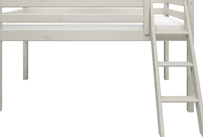 FLEXA Classic Halbhohes Bett mit Schrägleiter weiß lasiert Sale