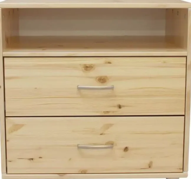 FLEXA Classic Kommode mit 2 Schubladen und 1 Regalboden natur/weiß Sale