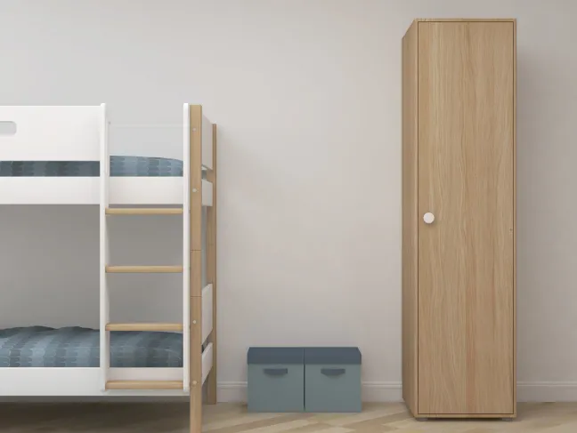 FLEXA Popsicle schmaler, hoher Kleiderschrank 1 Türe weiß Sale