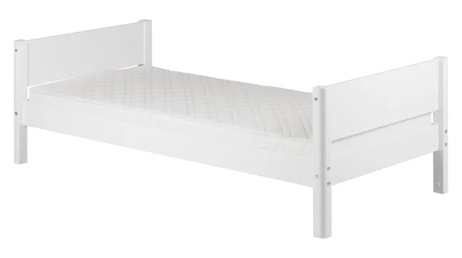 FLEXA White Einzelbett 90x200cm mit Gästebett u. zwei Schubladen weiß