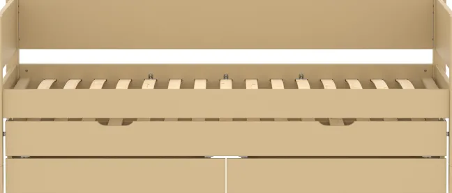 FLEXA White Sand Einzelbett 90x200cm mit Gästebett u. zwei Schubladen sand