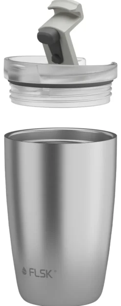 FLSK CUP Coffee to go Becher 350 ml silber