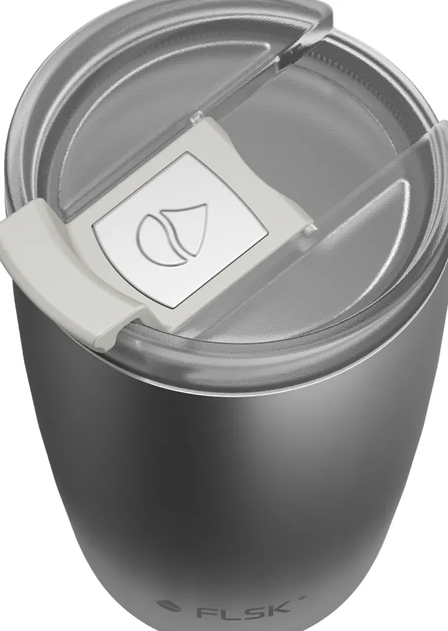 FLSK CUP Coffee to go Becher 350 ml silber