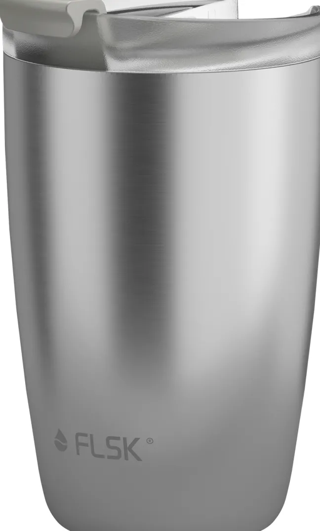 FLSK CUP Coffee to go Becher 350 ml silber
