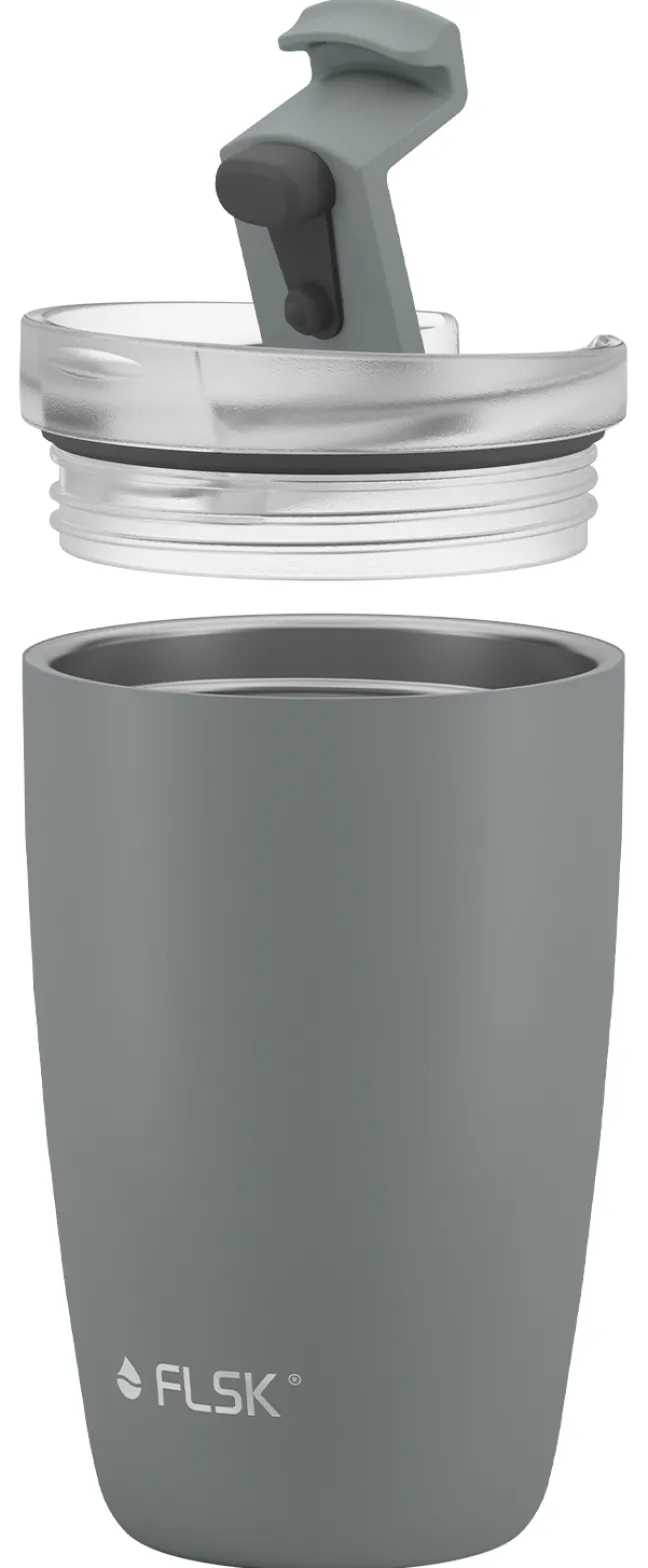 FLSK CUP Coffee to go Becher 350 ml grau