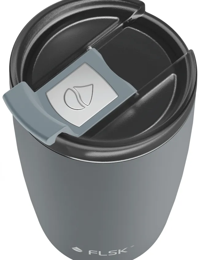 FLSK CUP Coffee to go Becher 350 ml grau