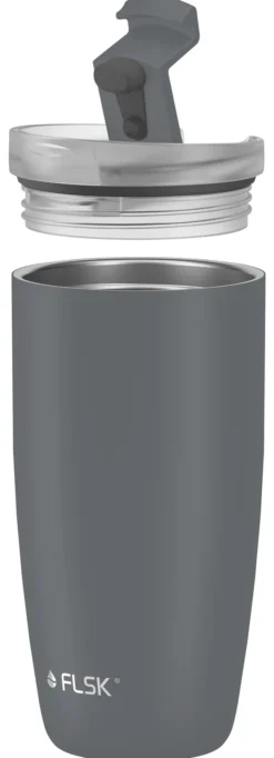 FLSK CUP Coffee to go Becher 500 ml grau