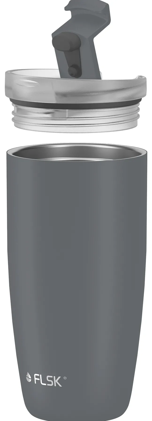 FLSK CUP Coffee to go Becher 500 ml grau