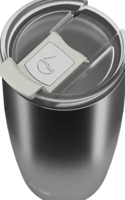 FLSK CUP Coffee to go Becher 500 ml silber