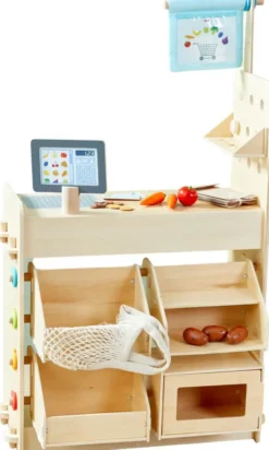 Haba Creative Play 3 in 1 Spielküche, Kaufladen & Werkstatt
