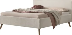 Hasena Selena Polsterbett 180x200cm Eiche hell geölt/Boucle ivory