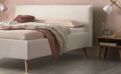 Hasena Selena Polsterbett 180x200cm Eiche hell geölt/Boucle ivory