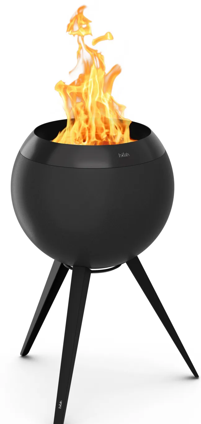 Höfats MOON 45 All Black Plancha-Grillset hoch