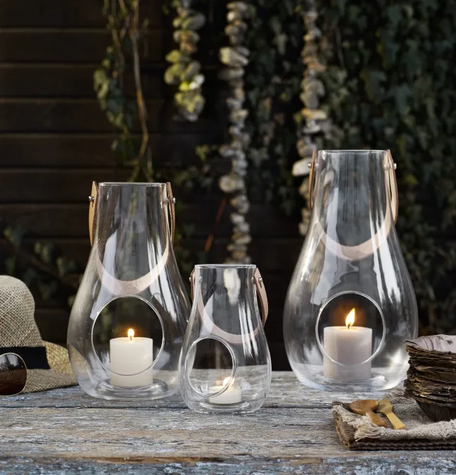 Holmegaard Design With Light Windlicht Laterne klar H:16 cm