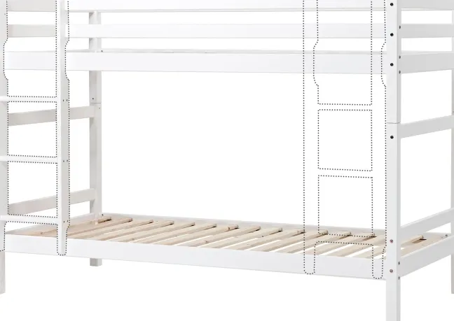 Hoppekids ECO Dream Etagenbett 90x200cm teilbar weiß