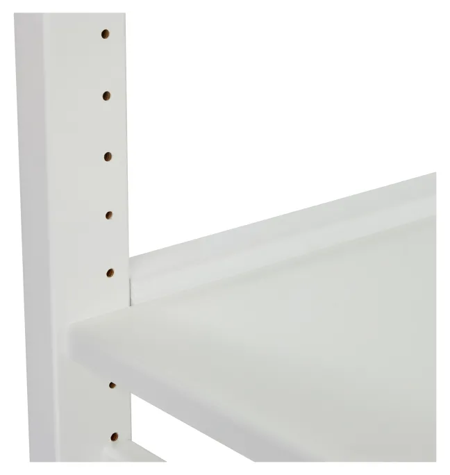 Hoppekids Storey Regalkombination 80cm mit Juniorbett 70x160cm und 14 Regalböden weiß