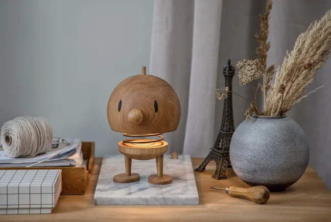 Hoptimist® LED Lampe mit Akku L Eiche