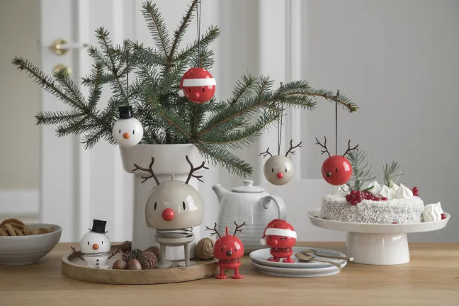 Hoptimist® Rentier Ornament (2 Stück) beige