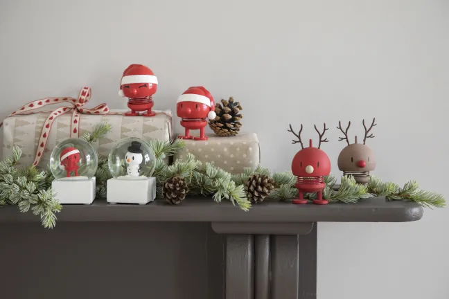Hoptimist® Wackelfigur Rentier Bumble S rot