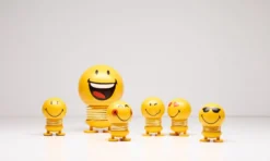 Hoptimist® Wackelfigur Smiley S gelb