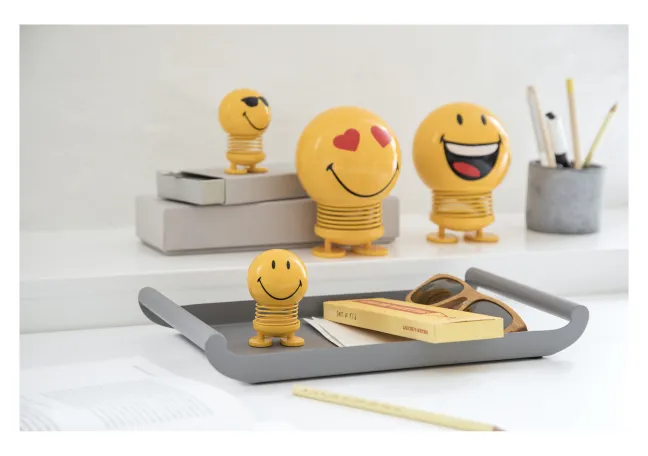 Hoptimist® Wackelfigur Smiley Cool S gelb