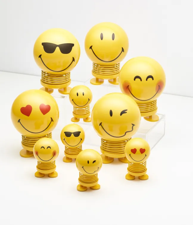 Hoptimist® Wackelfigur Smiley Cool S gelb