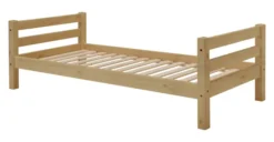 Infanskids Einzelbett mit Abschutzsicherung gelaugt 90x200cm