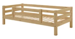 Infanskids Einzelbett mit halber Absturzsicherung natur 90 x 200cm