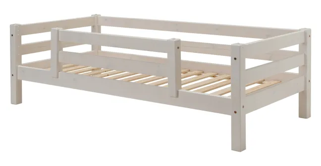 Infanskids Einzelbett mit halber Abschutzsicherung weiß 90 x 200cm