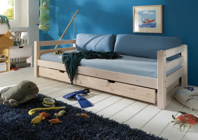 Infanskids Einzelbett mit Rollboden weiß 90x200cm 100-30