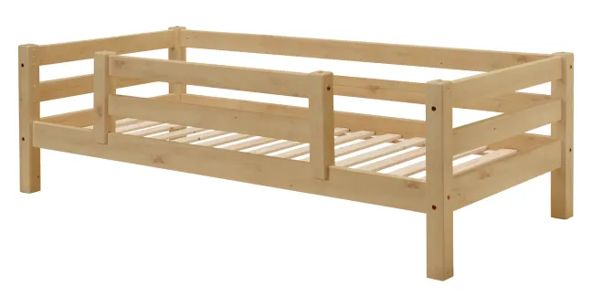 Infanskids Halbhohes Bett teilbar inkl. Schrägleiter und Rutsche natur 90 x 200 cm 309-10