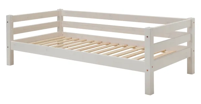 Infanskids mittelhohes Bett mit gerader Leiter weiß 200x90cm 307-30