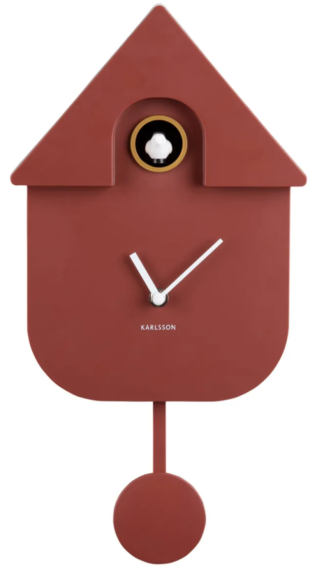 Karlsson Kuckucksuhr Modern Red ochre