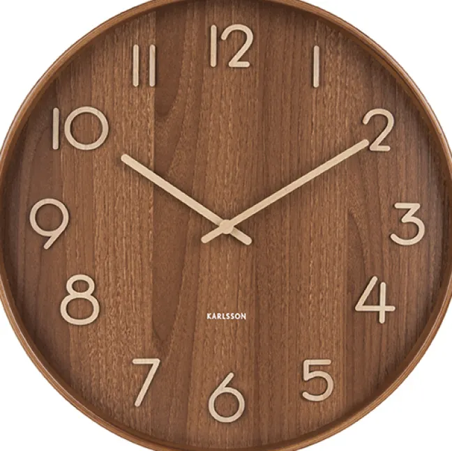 Karlsson Wanduhr Pure Medium Dark wood