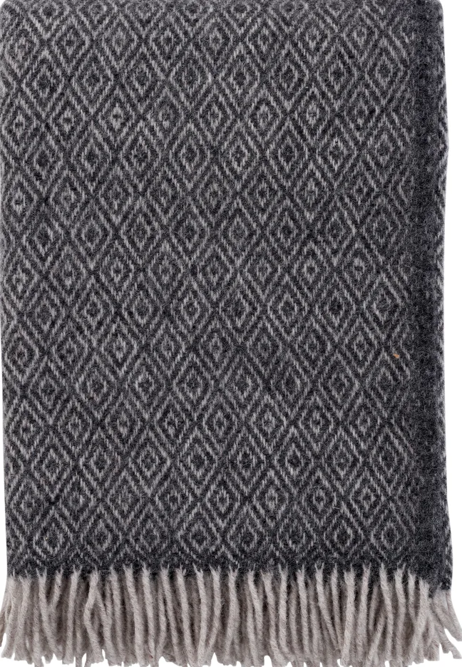 Klippan Lammwolldecke Stella 200x130cm grau