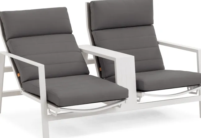 LIFE Bondi tete a tete 2er Sessel lava/mist grey soltex
