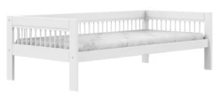 Lifetime Breeze halbhohes Bett 90x200cm mit Rollboden weiß lackiert