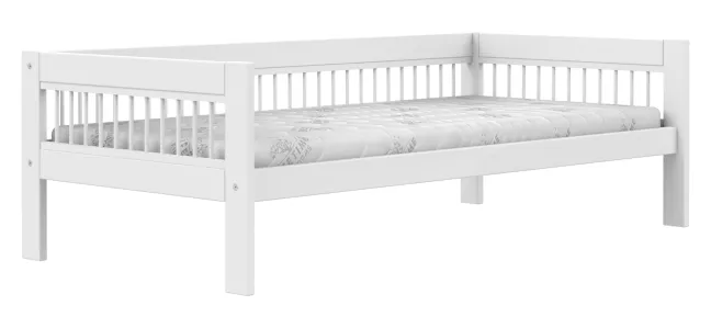 Lifetime Breeze Kojenbett 90x200cm mit Gästebett, Bettkasten und Rollboden weiß lackiert