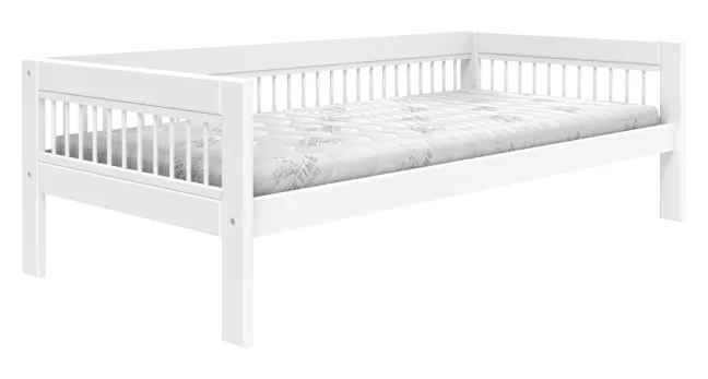 Lifetime Breeze Kojenbett 90x200cm mit Regalmodul und Rollboden weiß lackiert