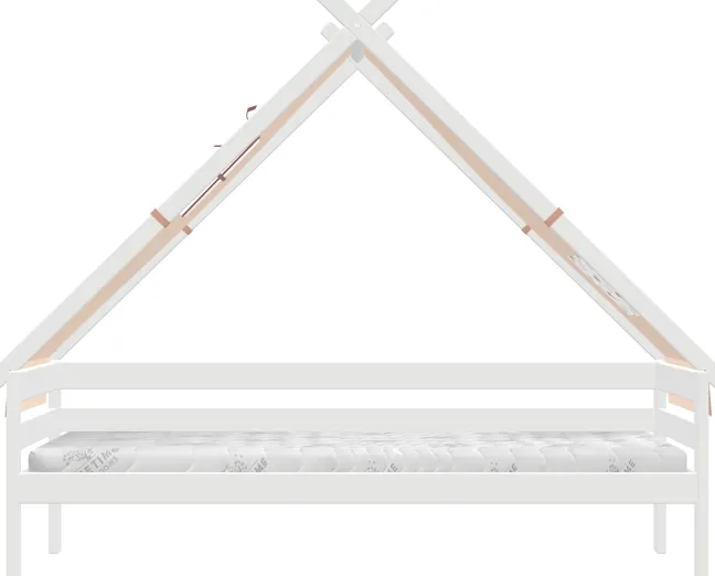Lifetime Elements Tipibett Rainbow 90x200cm mit Rollboden weiß lackiert