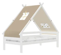 Lifetime Elements Tipibett Surf 90x200cm mit Rollboden weiß lackiert