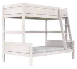 Lifetime Etagenbett Family 90/120x200cm mit Premium Rollboden whitewash